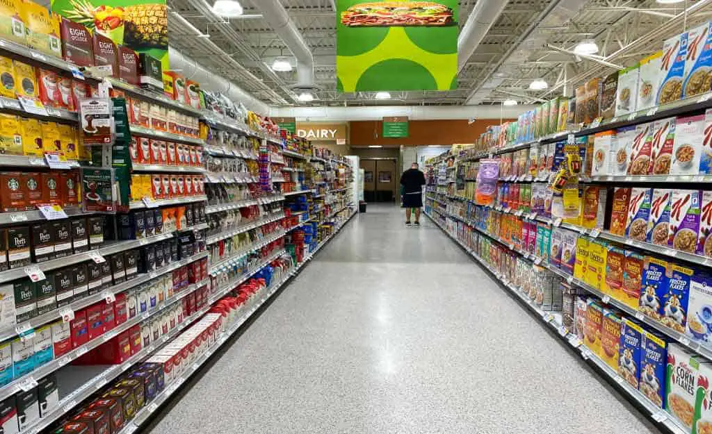 grocery store cereal aisle