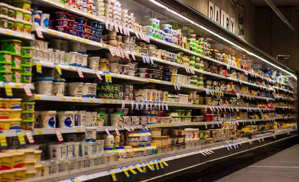 grocery store dairy section