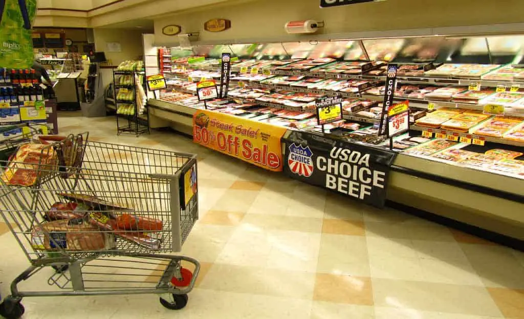 grocery store meat section